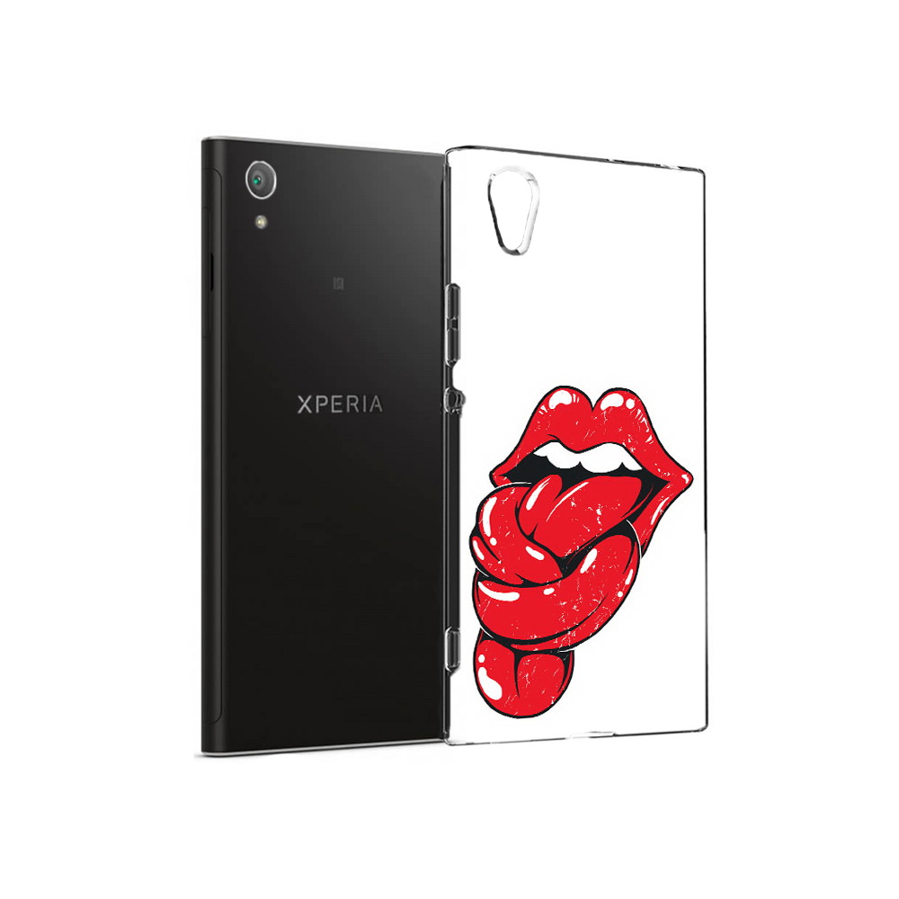 

Чехол MyPads Tocco для Sony Xperia XA1 Plus яркие губы с языком (PT77220.224.705), Прозрачный, Tocco