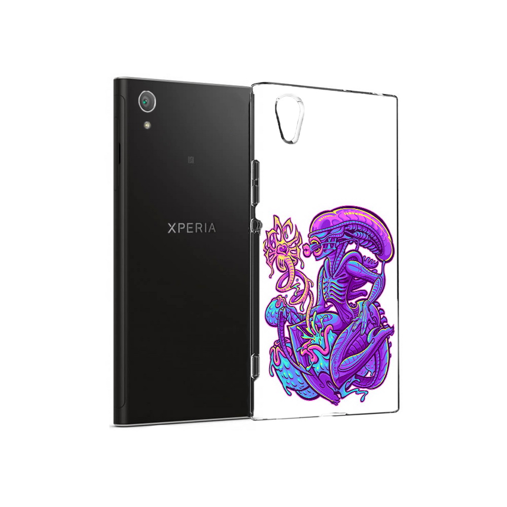 

Чехол MyPads Tocco для Sony Xperia XA1 Plus чужой фиолетовый цвет (PT77220.224.693), Прозрачный, Tocco