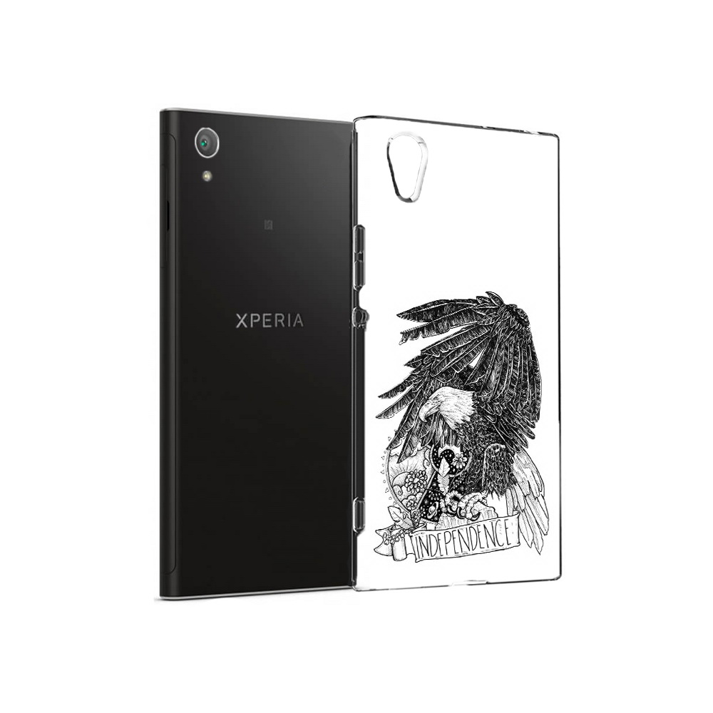 

Чехол MyPads Tocco для Sony Xperia XA1 Plus черно белый сокол (PT77220.224.688), Прозрачный, Tocco