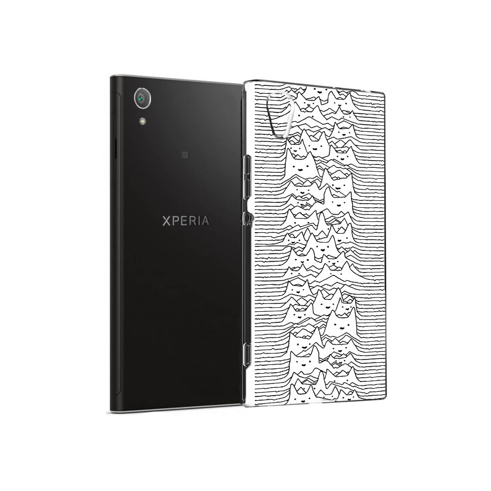 

Чехол MyPads Tocco для Sony Xperia XA1 Plus черно белые коты 3D (PT77220.224.682), Прозрачный, Tocco