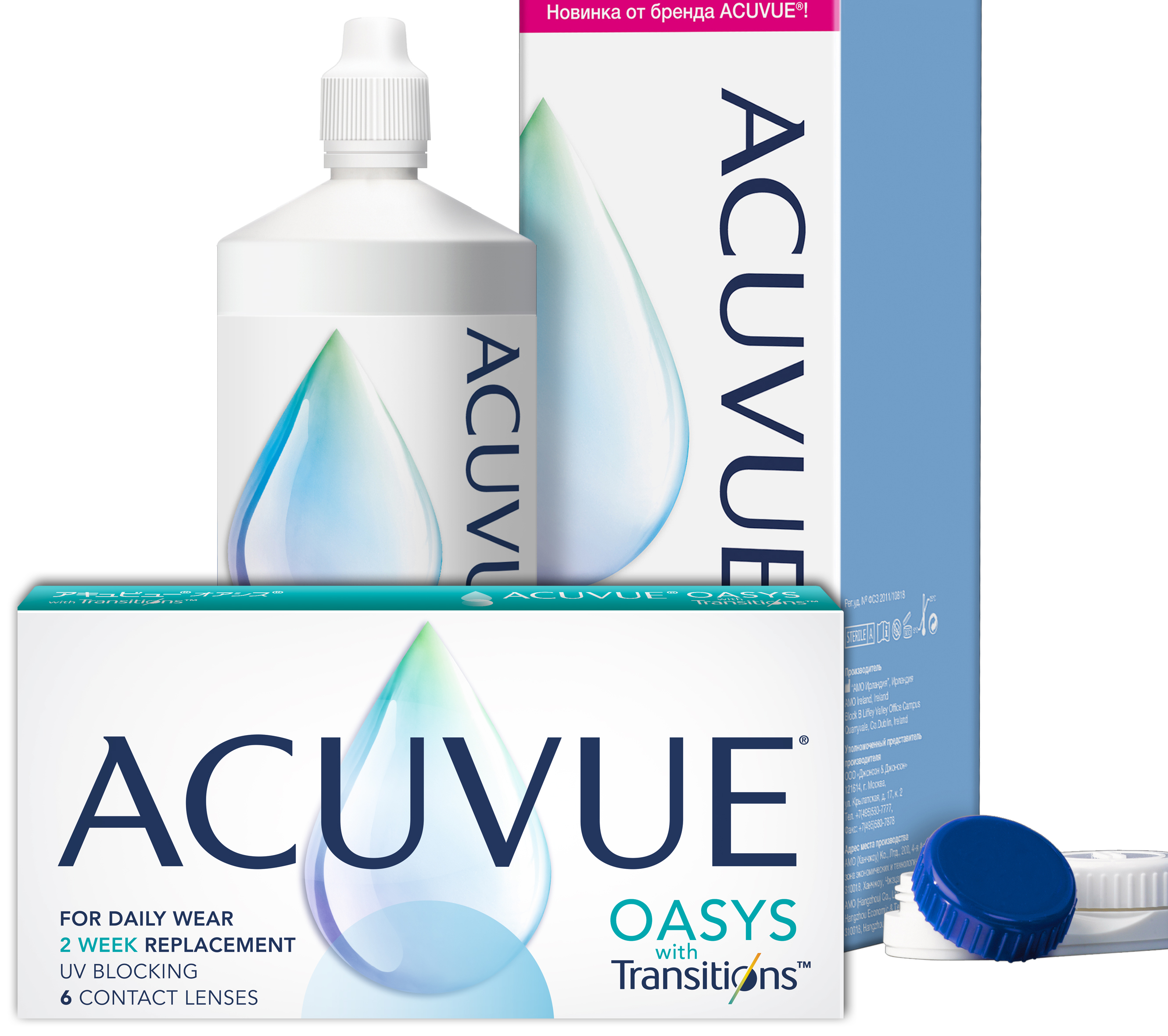 

Набор линзы Acuvue Oasys with transitions 6 линз R 8.4 -1,25 + Acuvue RevitaLens 100, Oasys with transitions 6 линз + Acuvue RevitaLens 100 мл