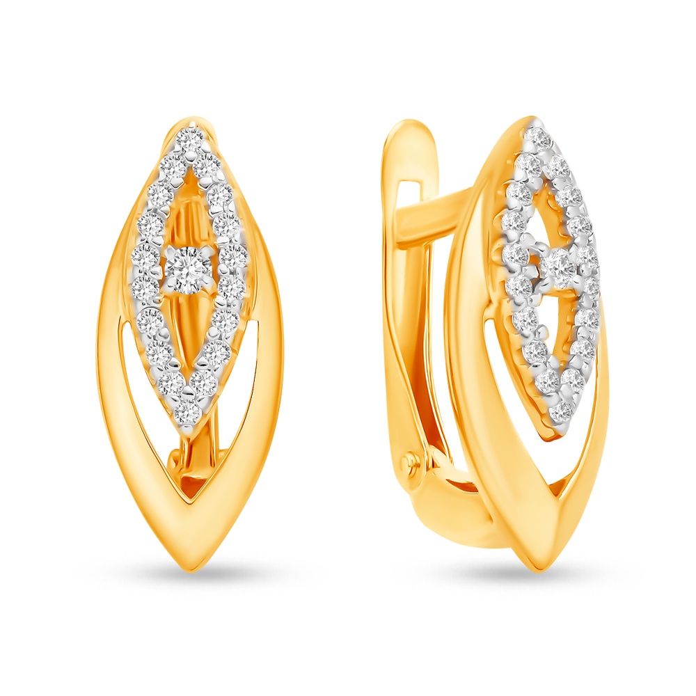

Серьги из красного золота 585Gold 302006688, фианит, 302006688