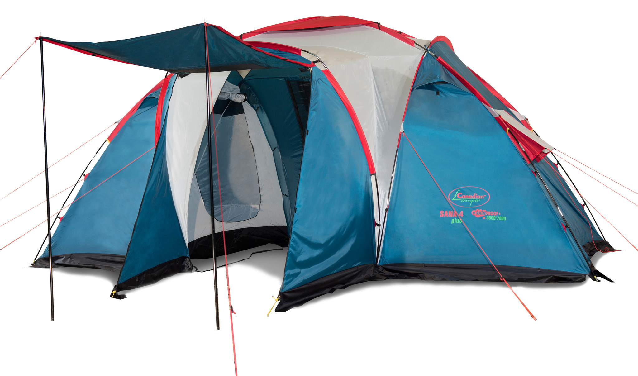 

Палатка Canadian Camper Sana, кемпинговая, 4 места, royal, Синий, Sana