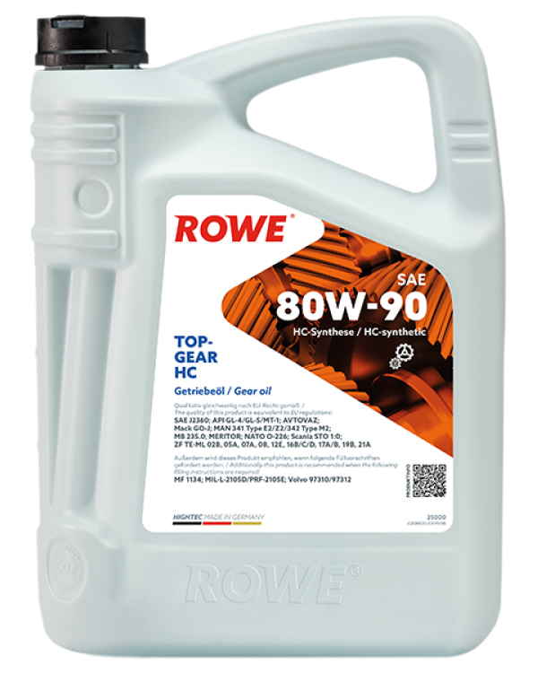 Масло Трансмиссионное Rowe Hightec Topgear Sae 80W-90 Hc 5Л.