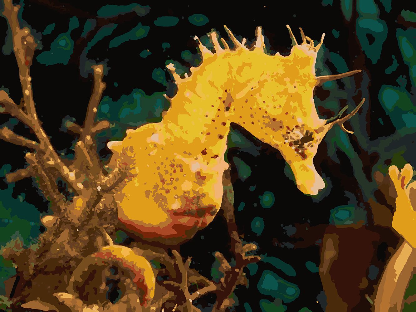 фото Картина по номерам красиво красим морской конёк, 60 х 90 см