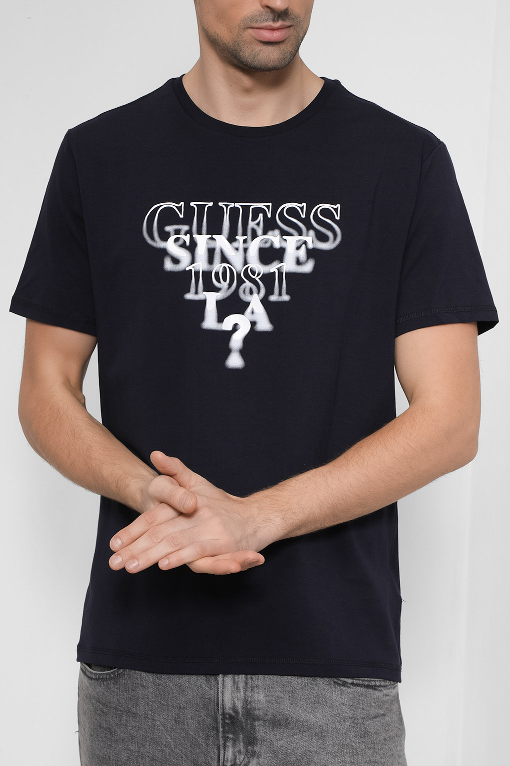 

Футболка мужская Guess M2YI44 J1311 синяя S, M2YI44 J1311