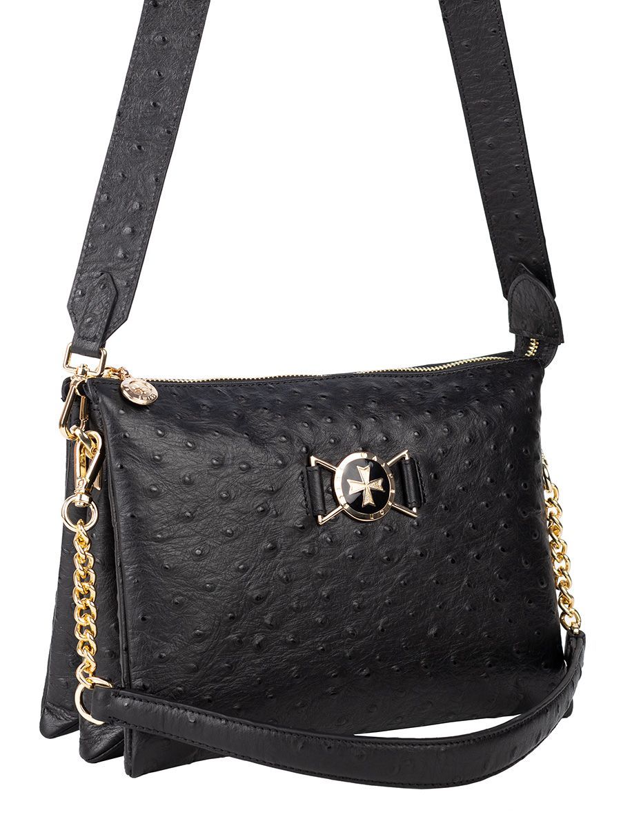 

Сумка кросс-боди женская Narvin 9813-N.Ostrich, Black, Черный, 9813-N.Ostrich
