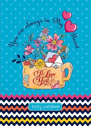 

Блокнот Bourgeois 80 л, 15*20, клетка, I love you, Я люблю тебя, 18356, 2099 (18356)