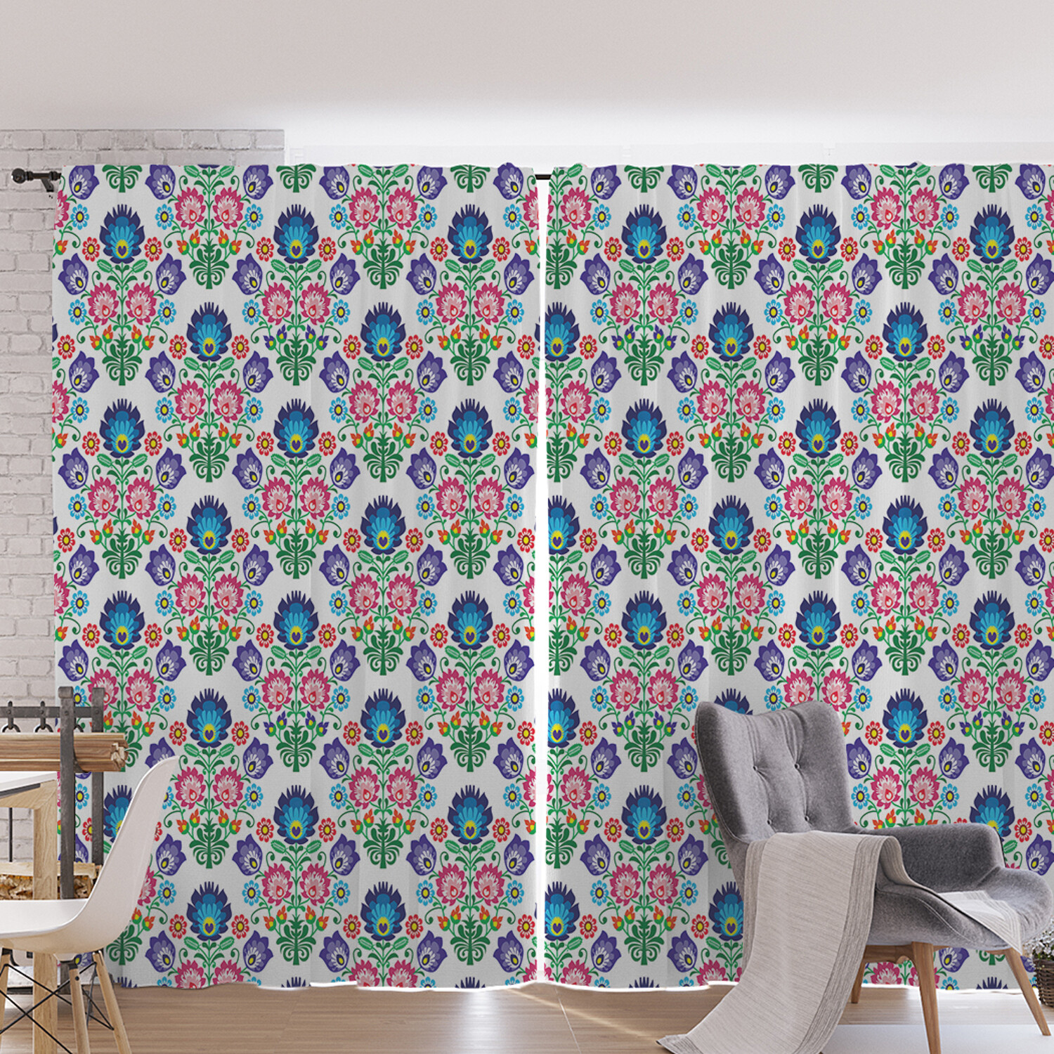 

Шторы под лён JoyArty "Польские мотивы", серия Oxford DeLux, 340х265 см, Польские мотивы