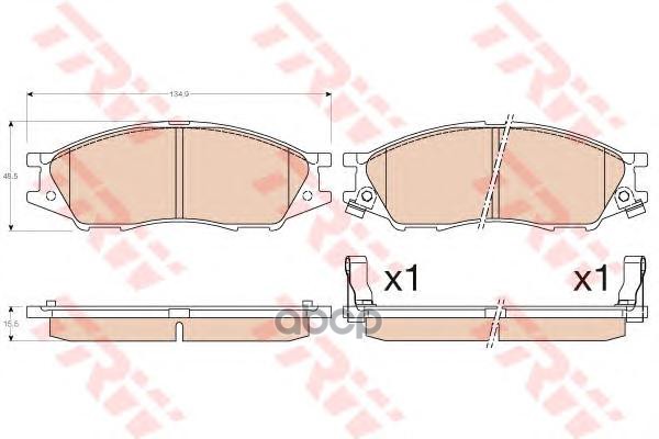 

Колодки дисковые передние Nissan Almera 1.6 06> GDB3563