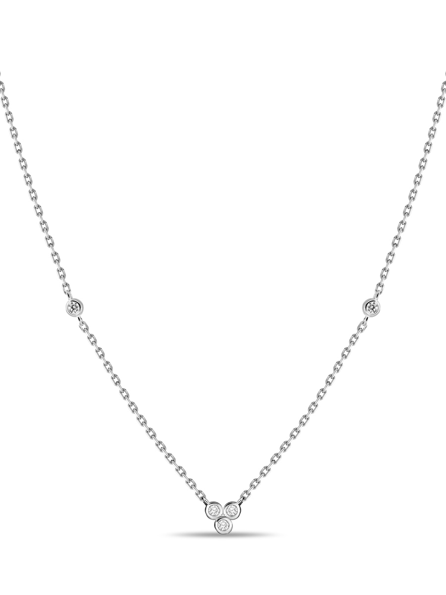 Колье из серебра с фианитом 45 см MIUZ Diamonds (Московский ювелирный завод) N2036-PR-2541