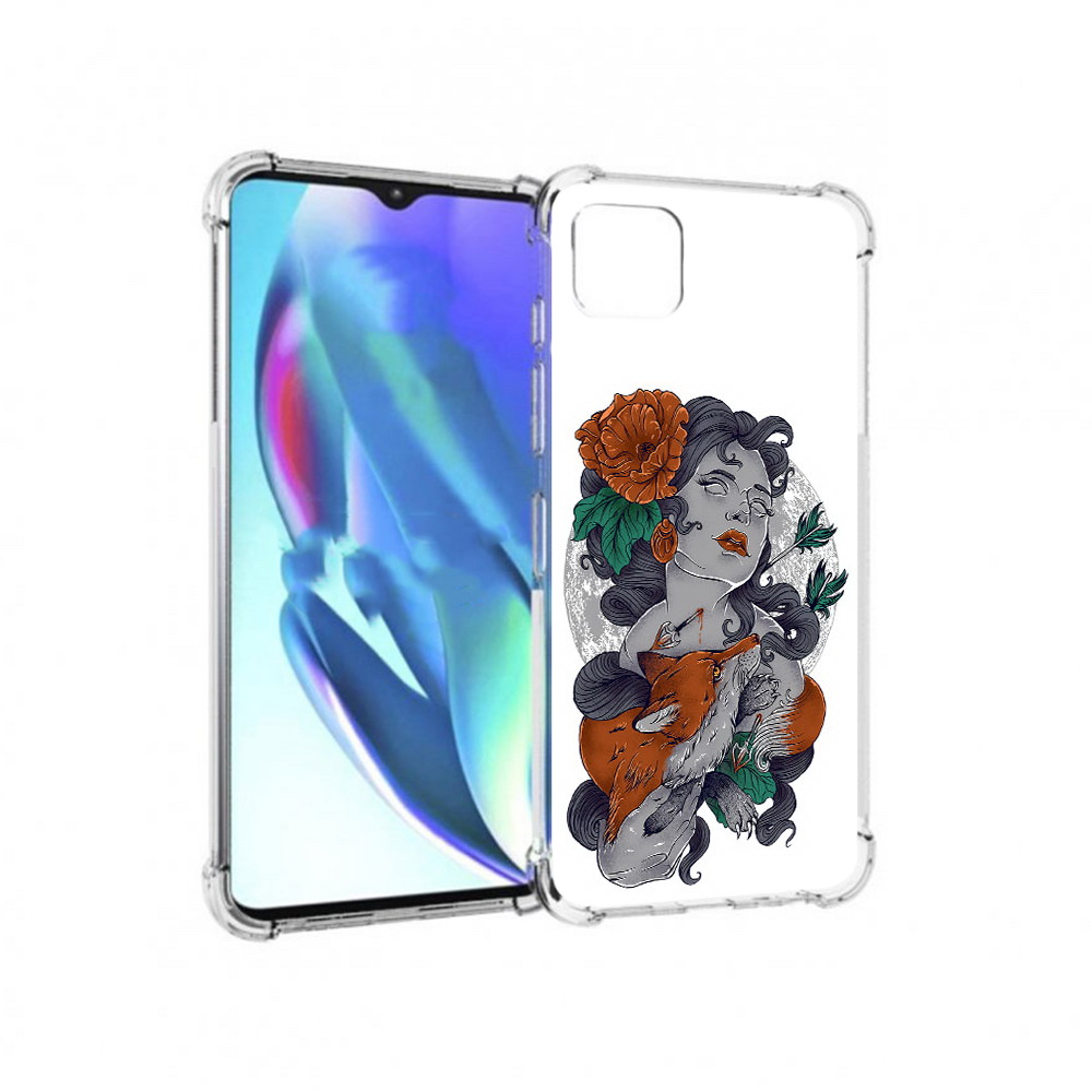 

Чехол MyPads Tocco для Motorola Moto G50 темная девушка с лисой (PT227066.350.639), Прозрачный, Tocco