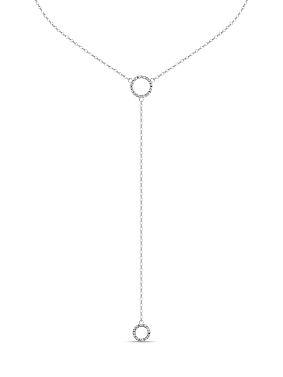 Колье-галстук из серебра с фианитом 50 см MIUZ Diamonds N2036-PR-2728