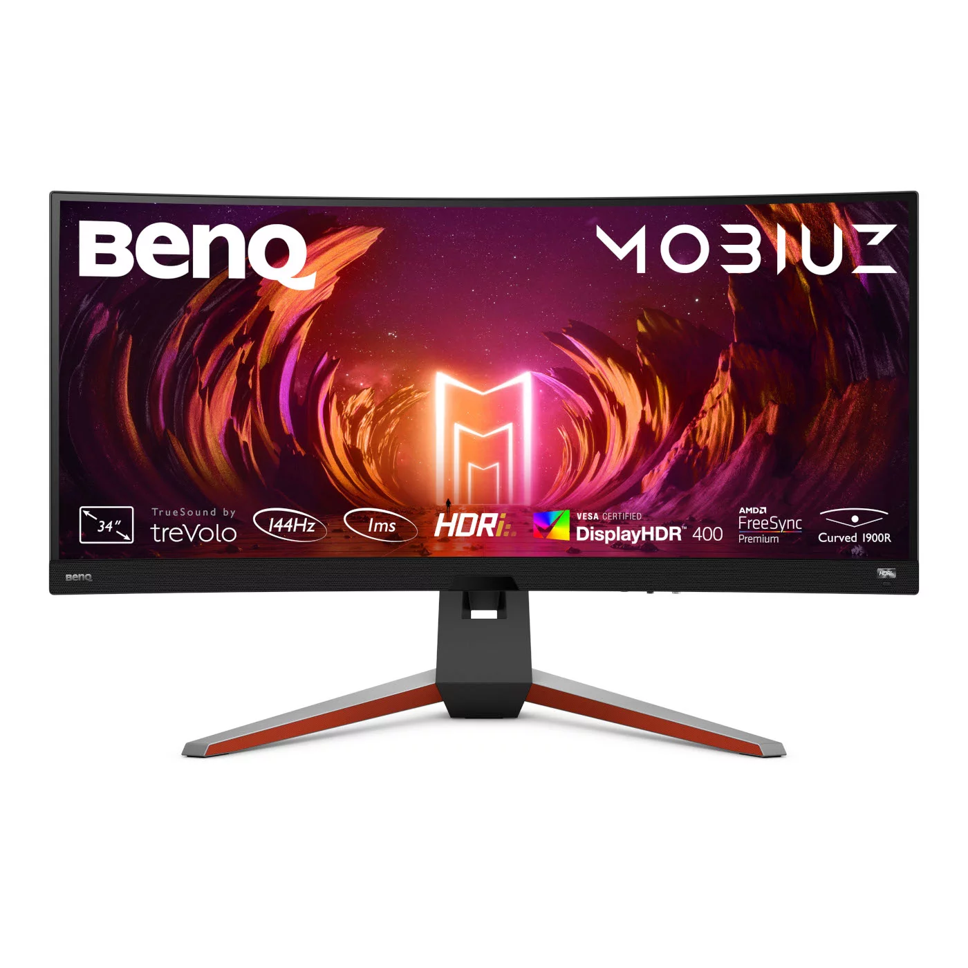 

34" монитор BenQ EX3415R серый, черный, красный 144Hz 3440x1440 IPS, EX3415R