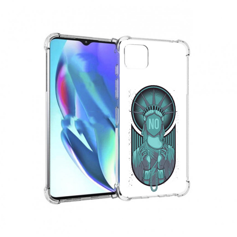 

Чехол MyPads Tocco для Motorola Moto G50 статуя свободы зеленый (PT227066.350.623), Прозрачный, Tocco