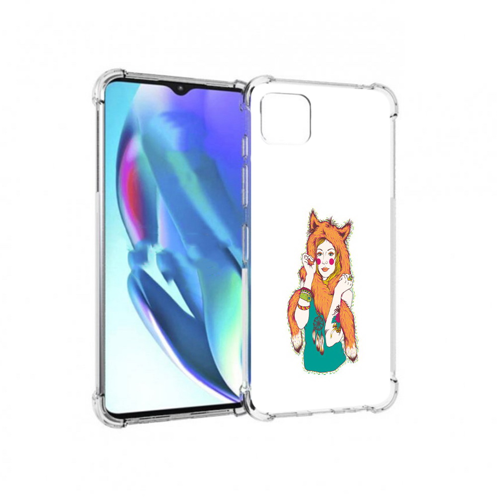 

Чехол MyPads Tocco для Motorola Moto G50 Девушка лиса (PT227066.350.62), Прозрачный, Tocco