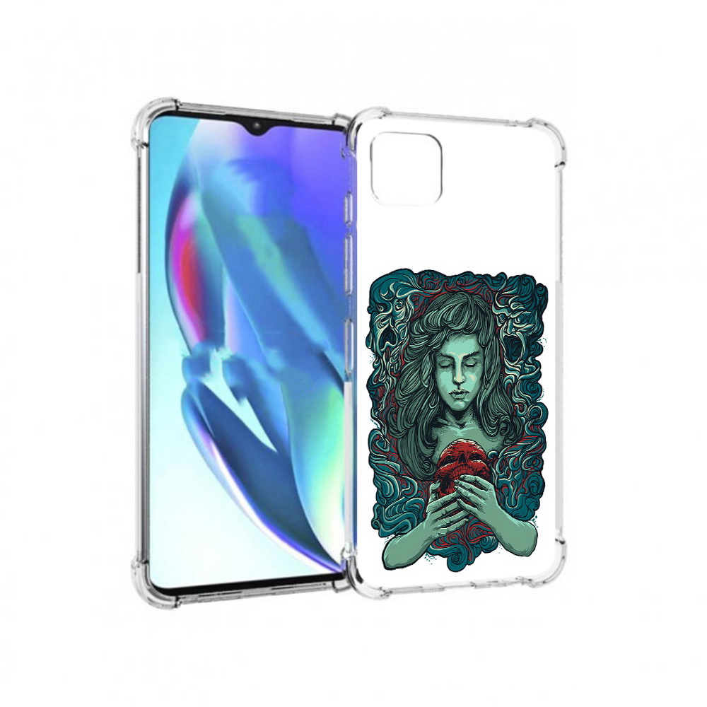

Чехол MyPads Tocco для Motorola Moto G50 спящая девушка (PT227066.350.619), Прозрачный, Tocco