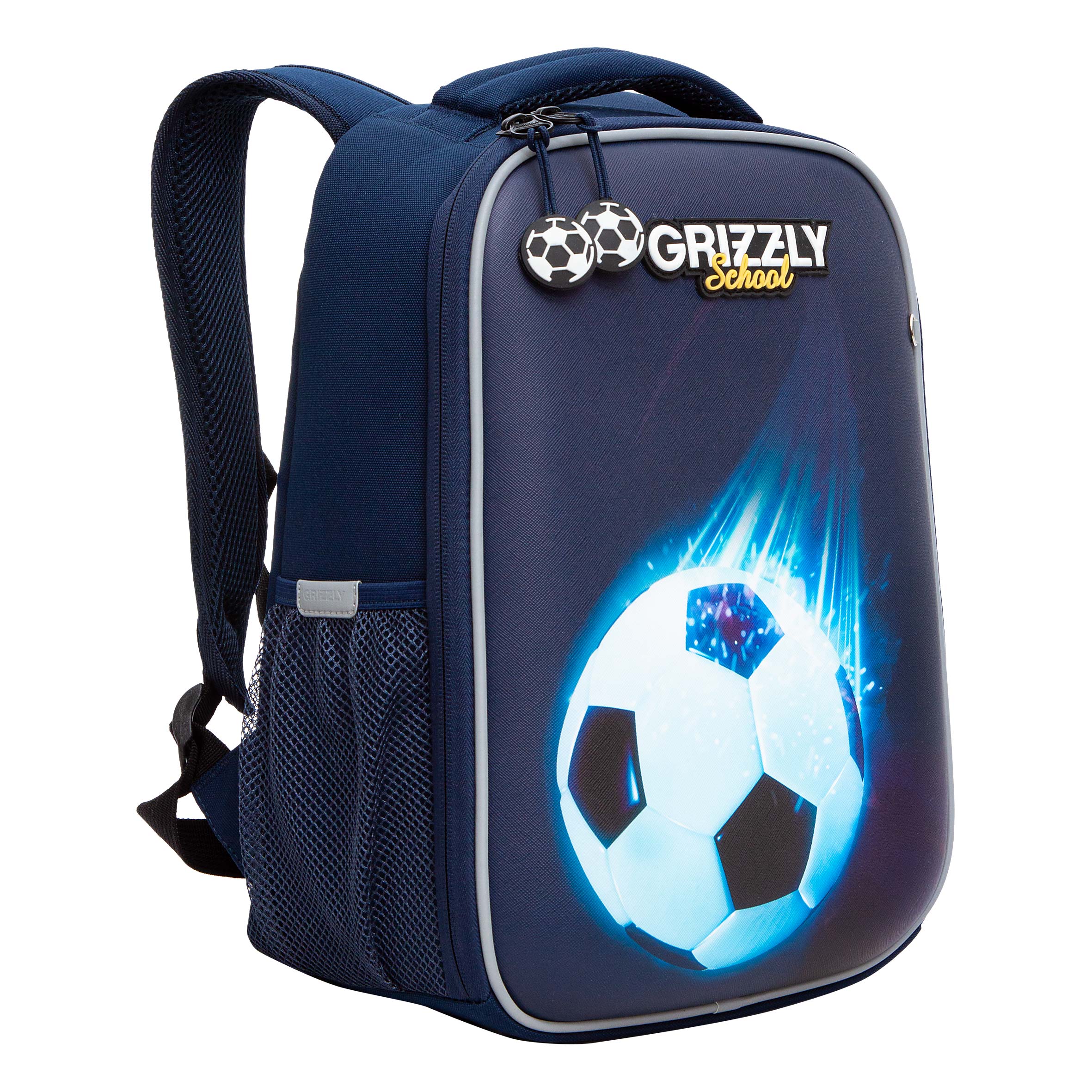

Рюкзак школьный Grizzly RAw-397-3 /1 синий, RAw-397