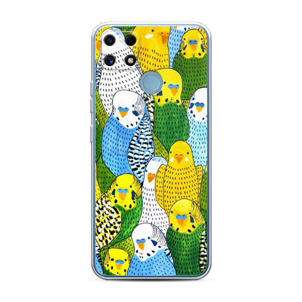 

Чехол Awog на Realme C25/C25s "Попугаи", Разноцветный, 256950-1