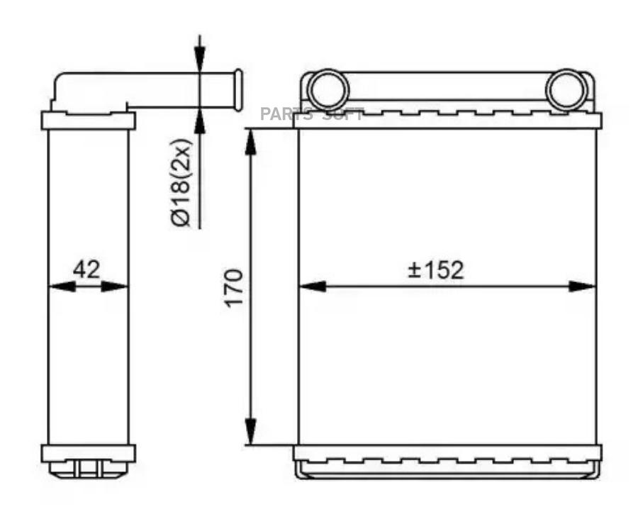 Радиатор NRF 54306 4300₽