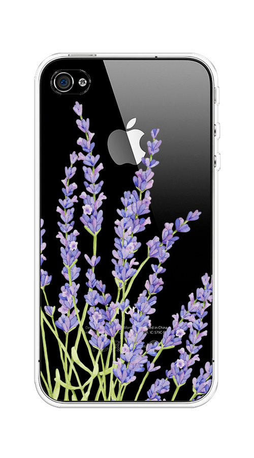

Чехол на Apple iPhone 4/4S "Лавандовые стебли", Фиолетовый;зеленый, 10150-1