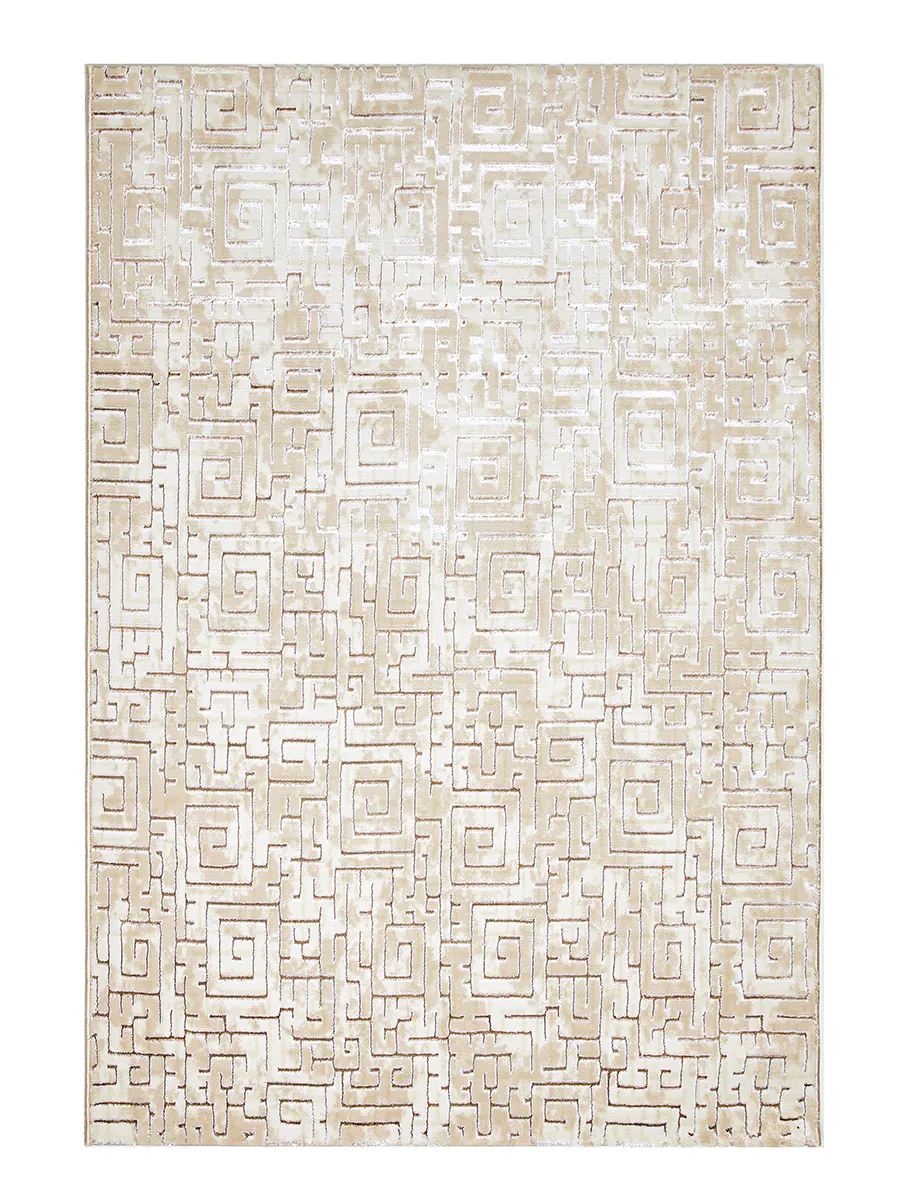 

Ковер Kamalak tekstil Modena Kerry 150x220 см бежевый, на пол для комнаты в гостиную