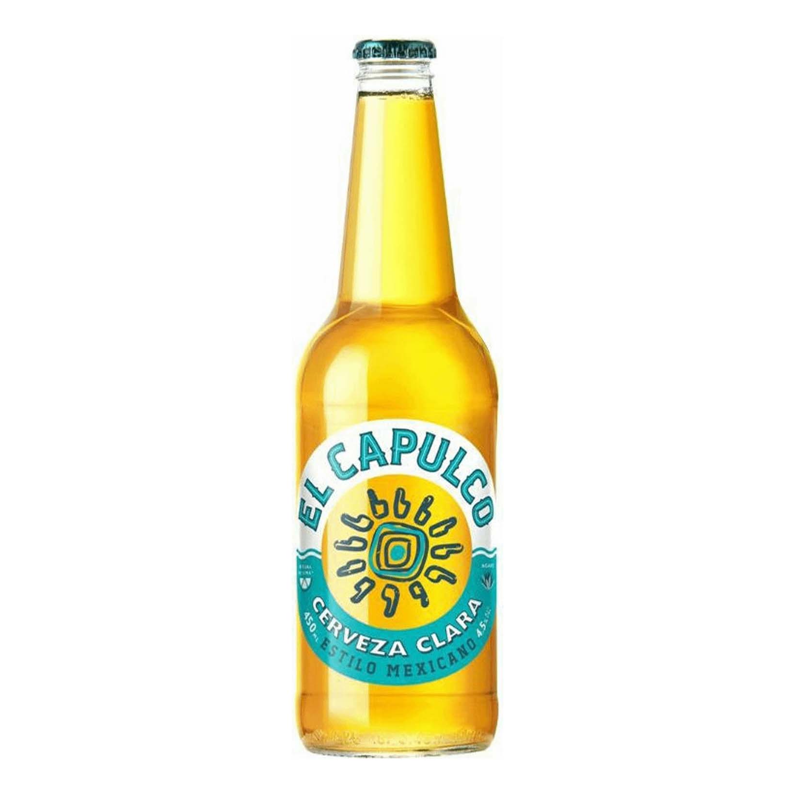 Пивной напиток безалкогольный El Capulco светлый пастеризованный 0,4 л