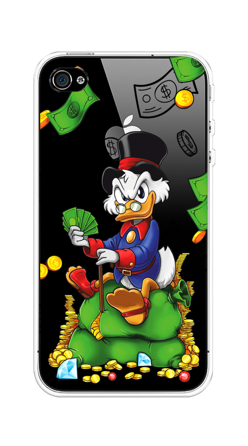 

Чехол на Apple iPhone 4/4S "Scrooge Richness", Черный;синий;зеленый, 10150-1