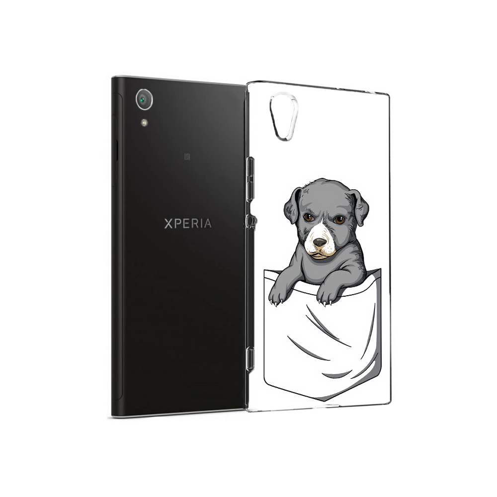 

Чехол MyPads Tocco для Sony Xperia XA1 Plus собачка в кармане (PT77220.224.611), Прозрачный, Tocco