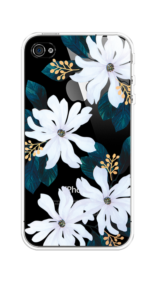 

Чехол на Apple iPhone 4/4S "Delilah Flower", Зеленый;белый, 10150-1