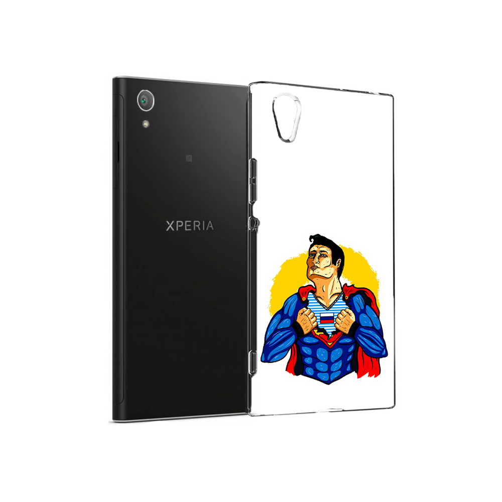 

Чехол MyPads Tocco для Sony Xperia XA1 Plus русский супермен (PT77220.224.591), Прозрачный, Tocco