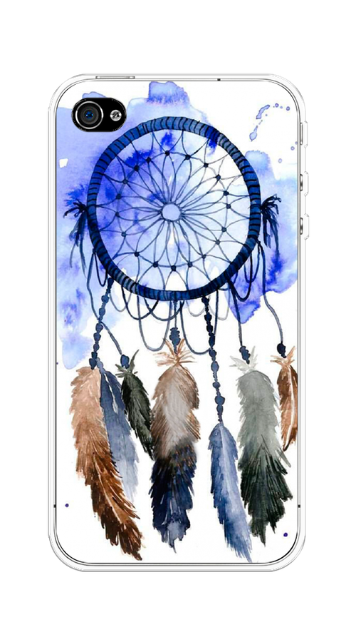 

Чехол на Apple iPhone 4/4S "Ловец снов 1", Коричневый;синий, 10150-1
