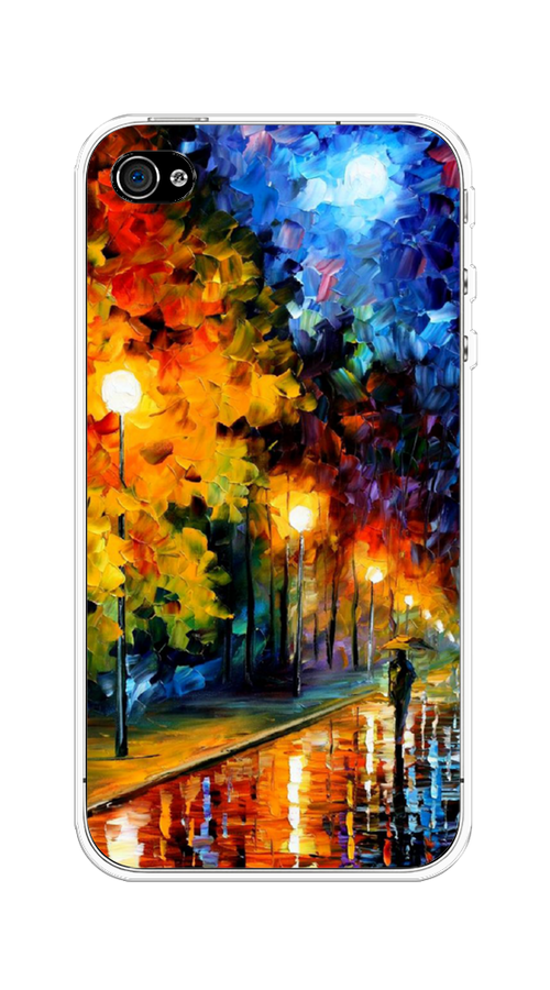 

Чехол на Apple iPhone 4/4S "Безлюдная улочка", Оранжевый;желтый;синий, 10150-1