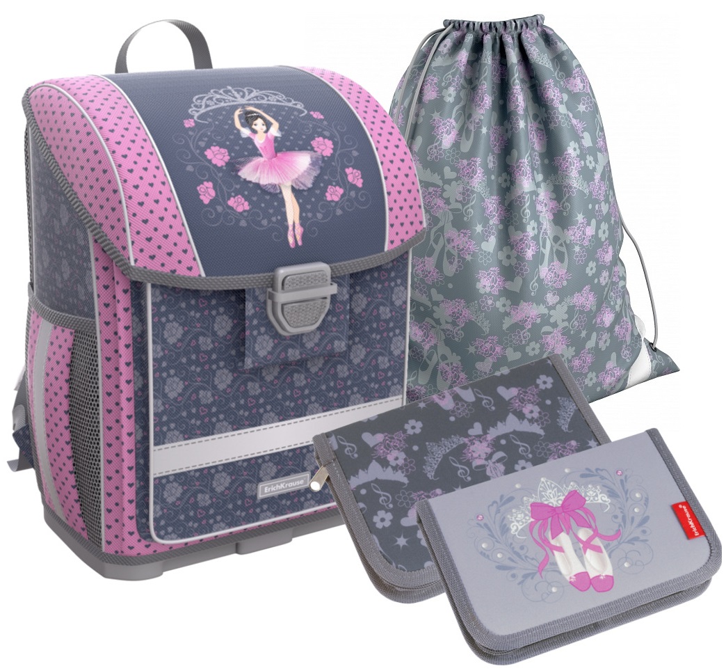 

Ранец ErichKrause ErgoLine 16L Ballet с наполнением серый 46263_N, ErgoLine® 16L