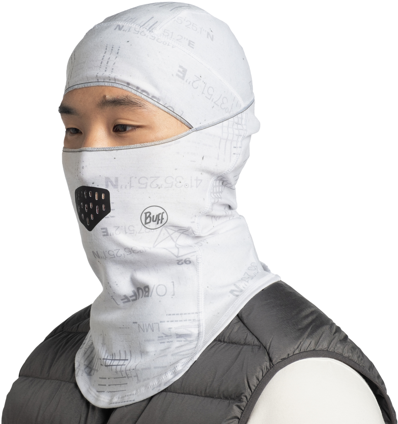 

Балаклава утепленная Buff Thermonet Hinged Pristo Ash, Balaclava Thermonet