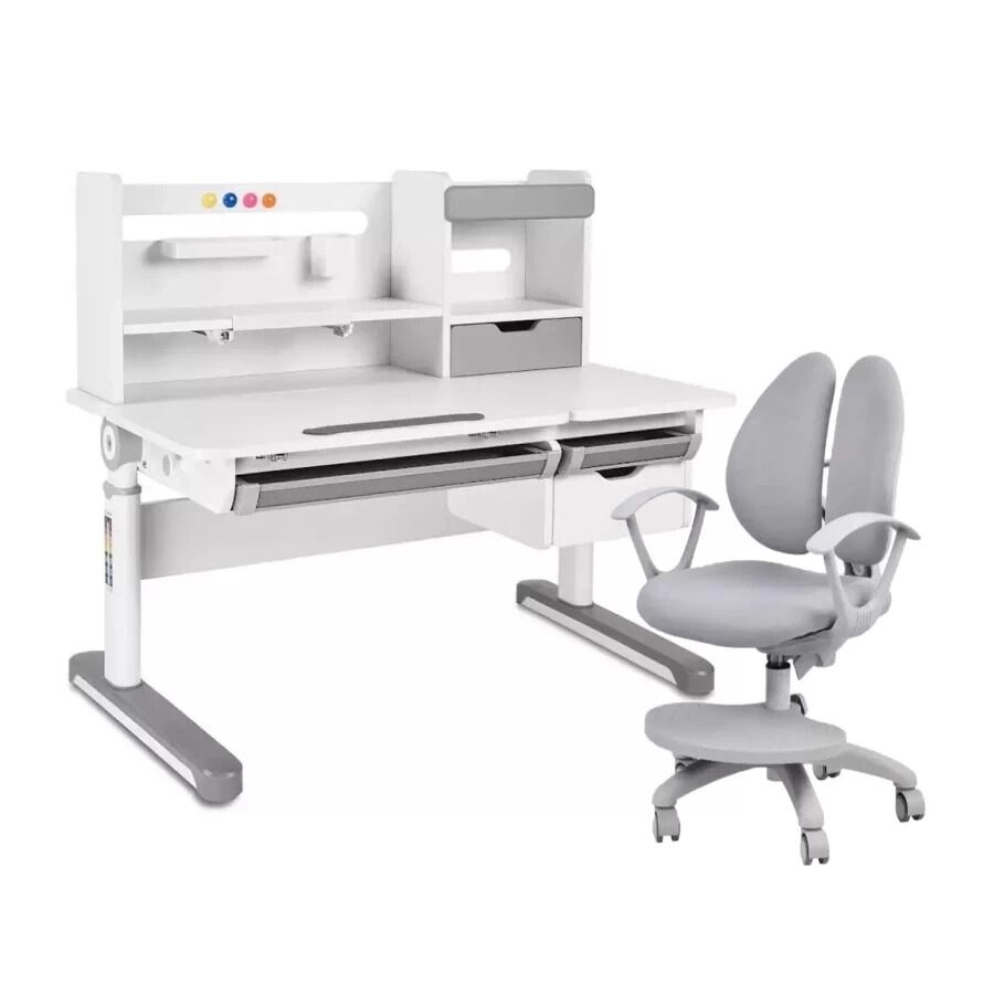 

Комплект FunDesk парта Sentire Grey + кресло Fresco Grey 222400222540, Серый