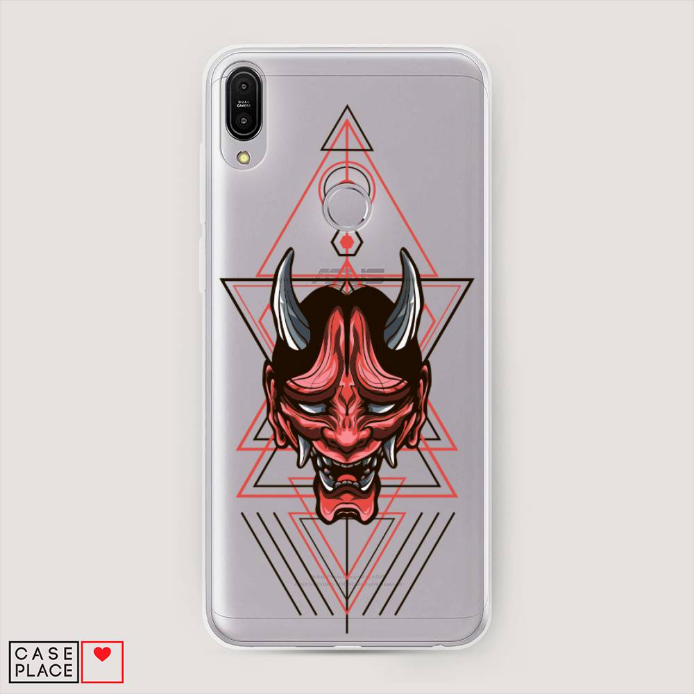 

Чехол на Asus ZenFone Max Pro ZB602KL "Hanya Oni mask", Серый;красный;черный, 43550-4