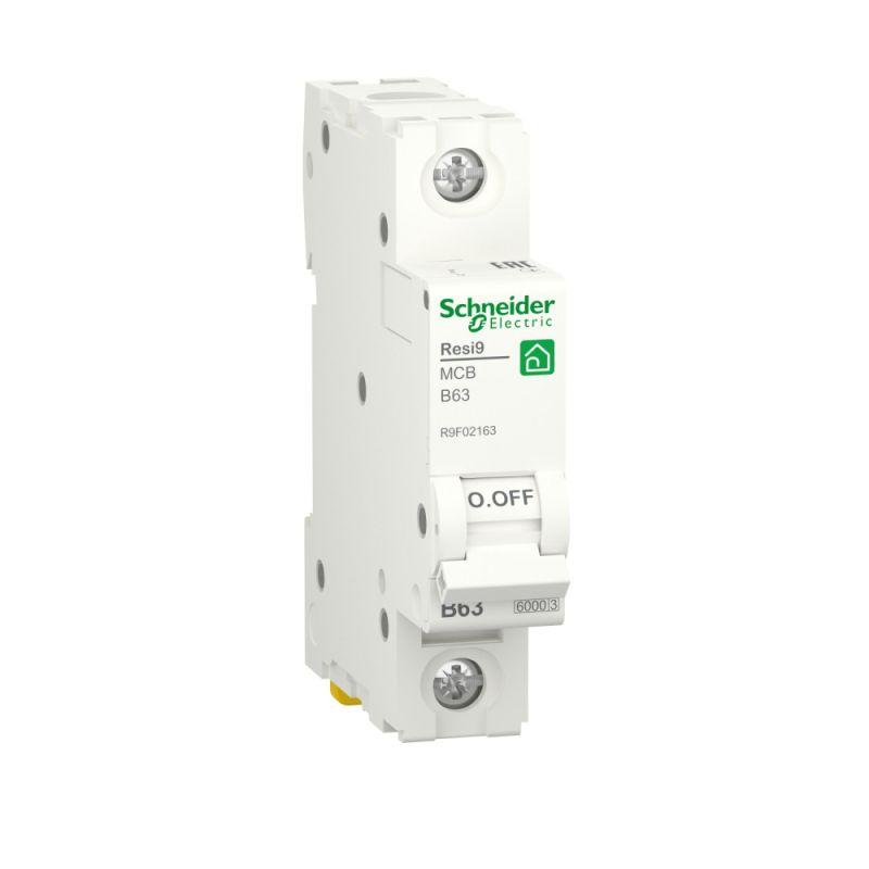 фото Выключатель автоматический модульный 1п b 63а resi9 6000а sche r9f02163 schneider electric