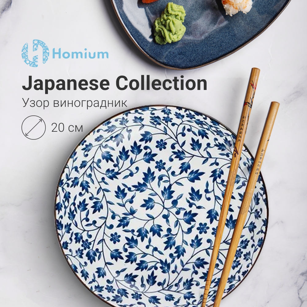 

Тарелка ZDK Kitchen Japanese Collection цвет голубой D20см, серия 371594 - 1