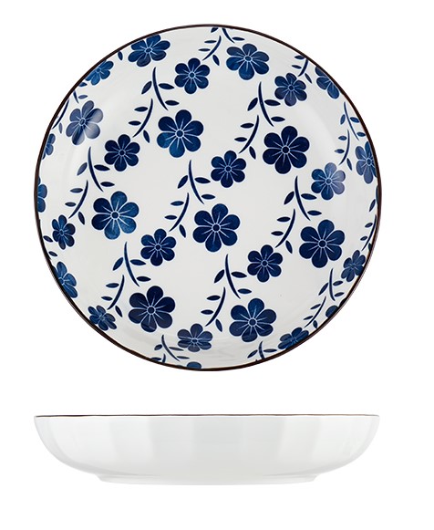 

Тарелка ZDK Kitchen Japanese Collection цвет голубой D20см