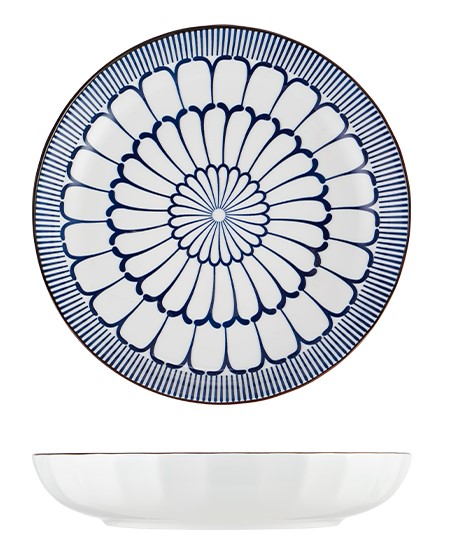 

Тарелка ZDK Kitchen Japanese Collection цвет голубой D20см