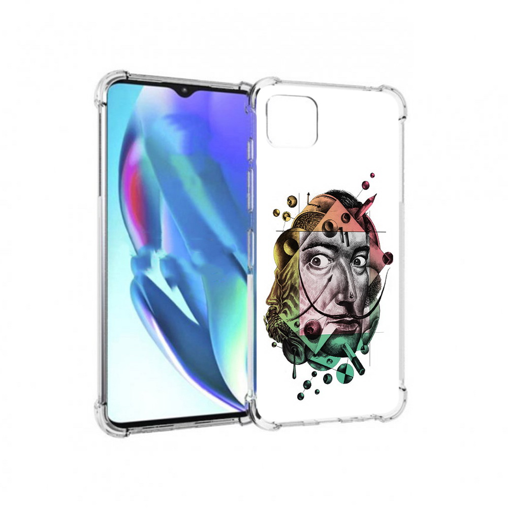 

Чехол MyPads Tocco для Motorola Moto G50 разноцветное лицо абстракция (PT227066.350.570), Прозрачный, Tocco