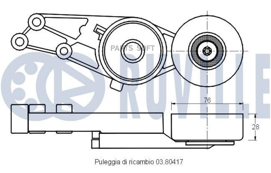 

Ролик Руч.Ремня Audi A4,A6 Ruville арт. 541099