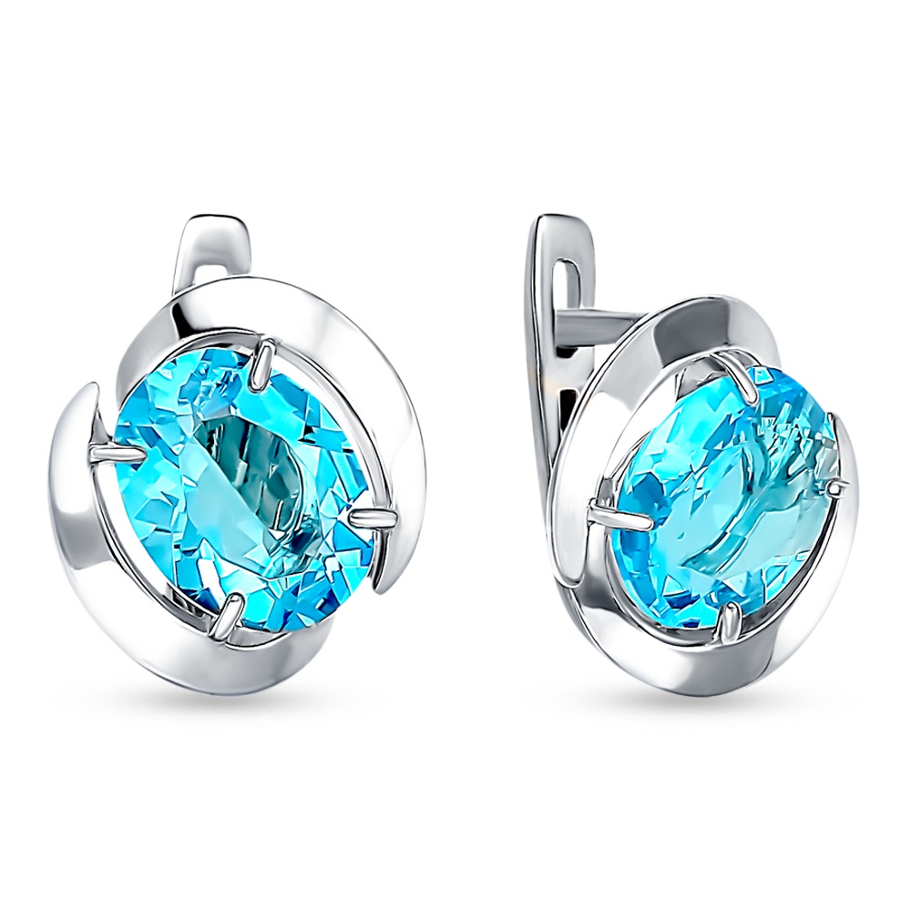 

Серьги из серебра 585Gold 702010184, кристалл ювелирный, 702010184