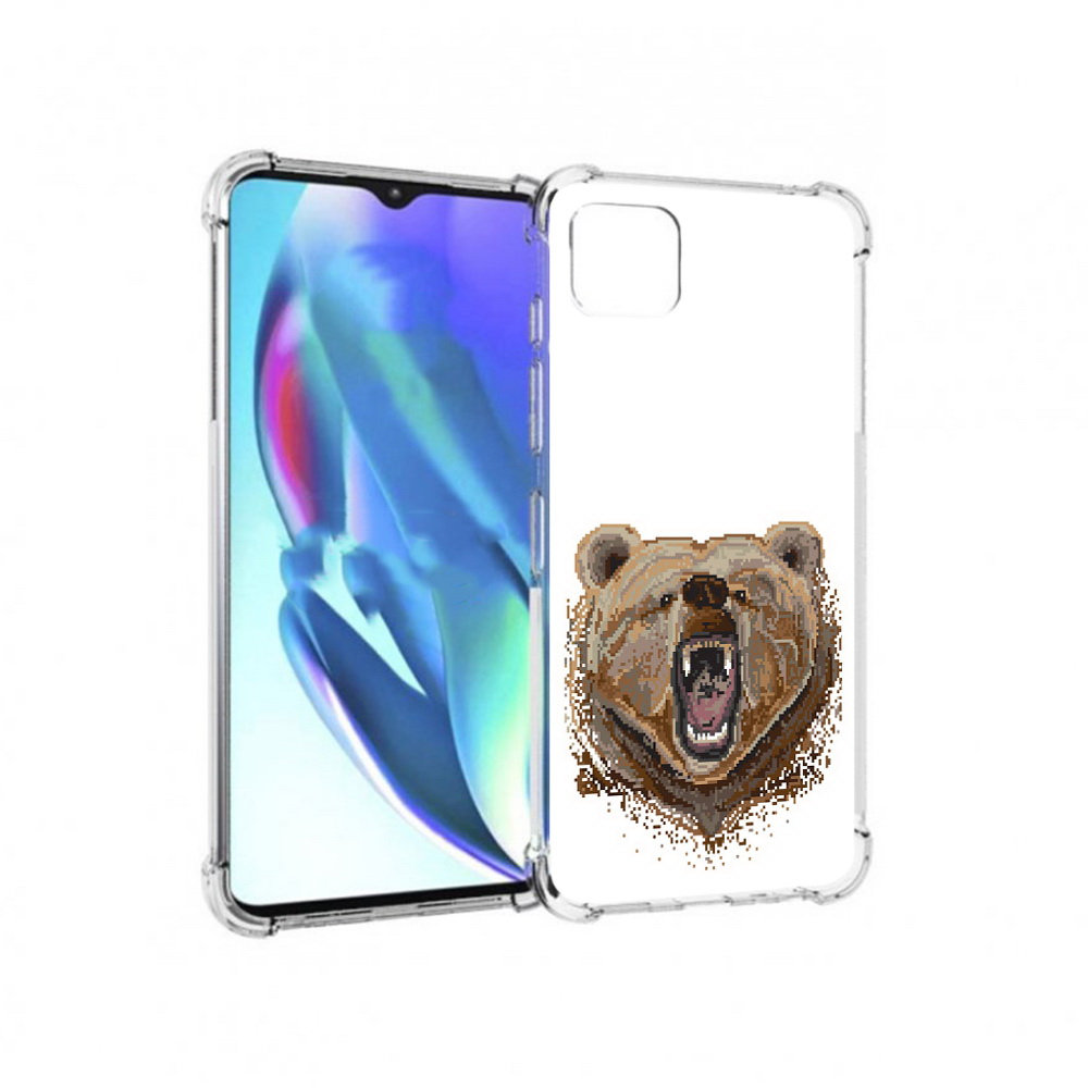 

Чехол MyPads Tocco для Motorola Moto G50 пиксельный медведь (PT227066.350.539), Прозрачный, Tocco