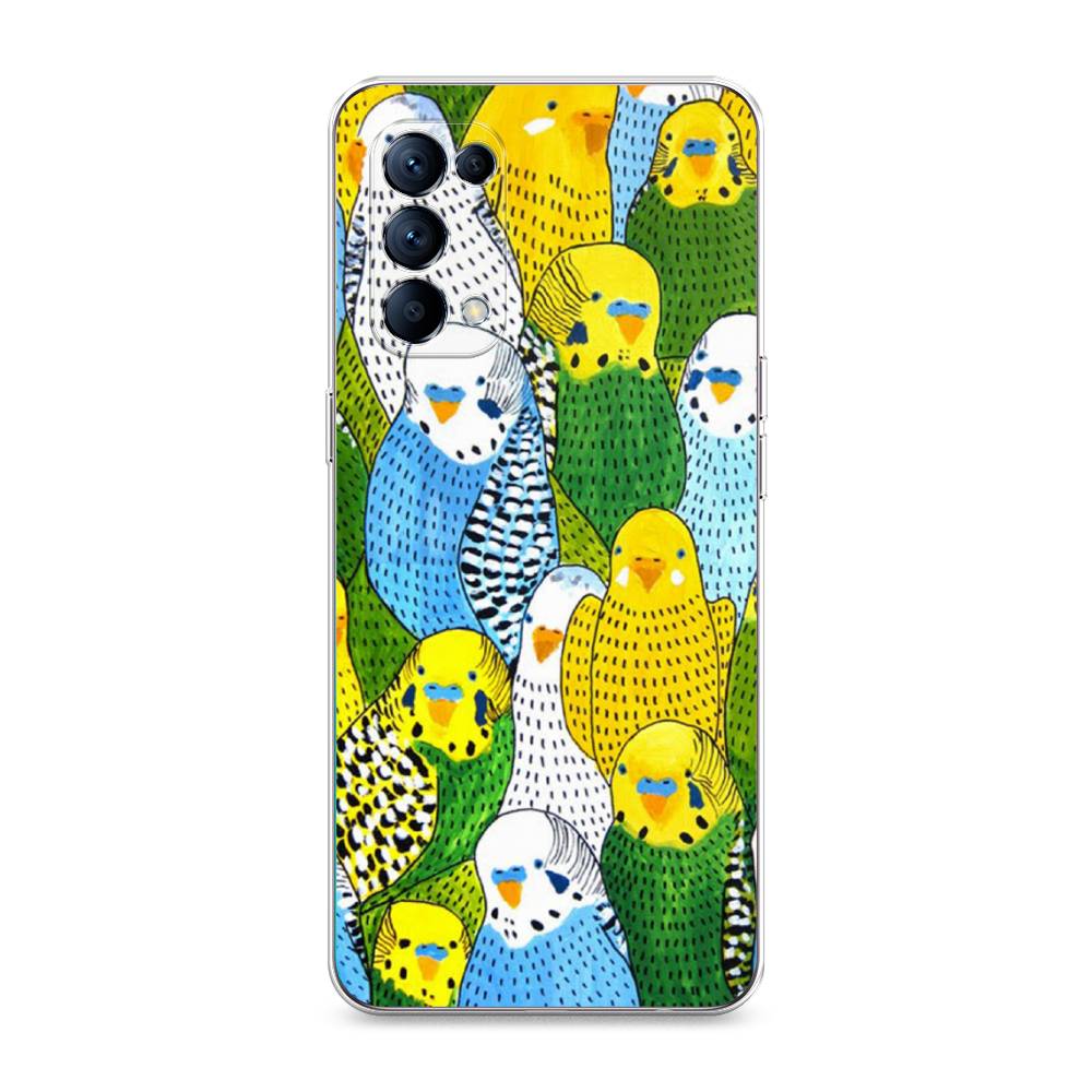 

Чехол Awog на Oppo Reno 5 "Попугаи", Разноцветный, 255250-1