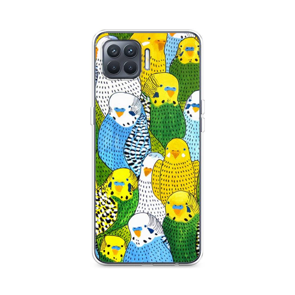 

Чехол Awog на Oppo Reno 4 Lite/A93 "Попугаи", Разноцветный, 254550-1