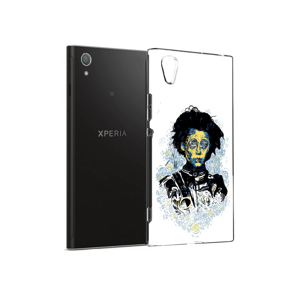 

Чехол MyPads Tocco для Sony Xperia XA1 Plus парень черно-белый абстракция, Прозрачный, Tocco
