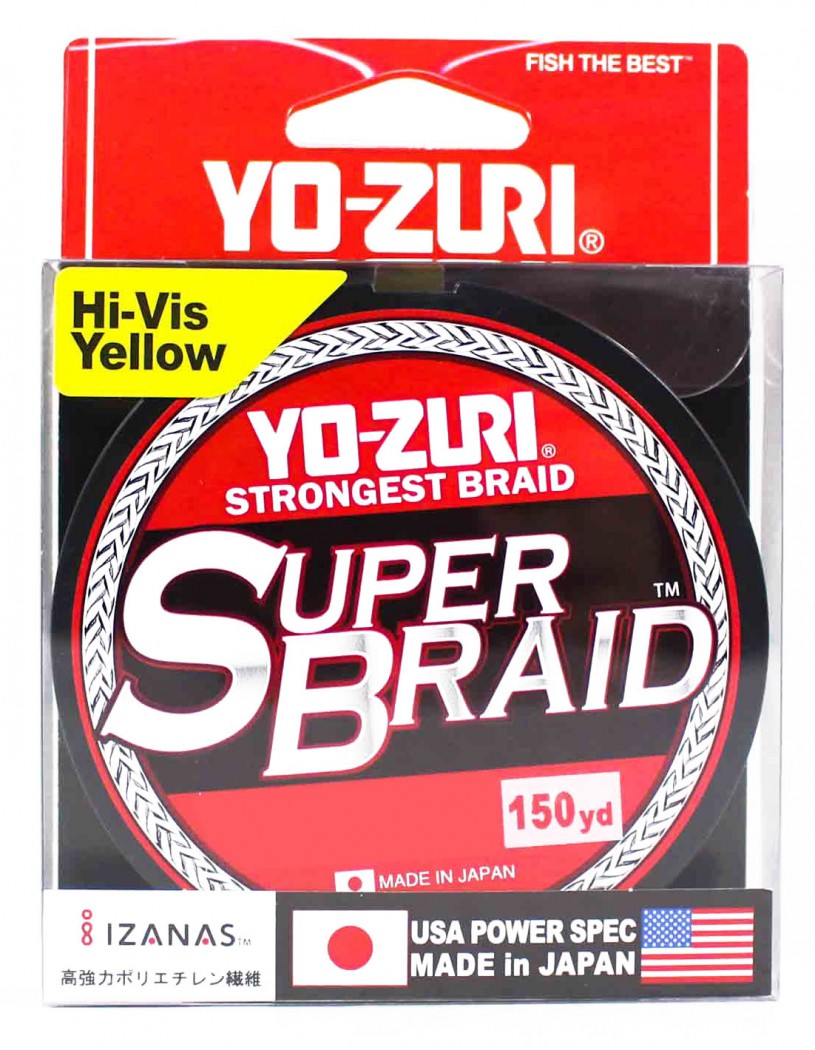 Шнур плетеный Yo-Zuri PE SUPERBRAID 150YDS Yellow 30Lbs (0.28mm)
