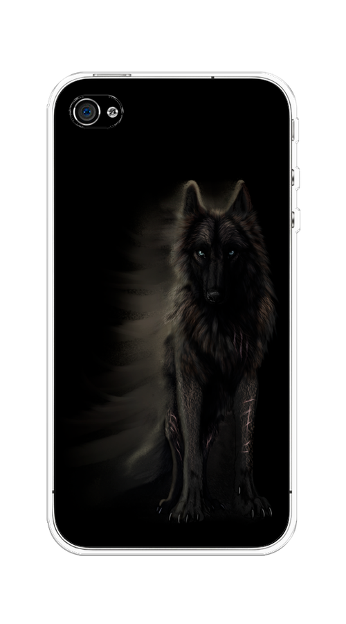 

Чехол на Apple iPhone 4/4S "Туманный волк", Черный, 10150-1